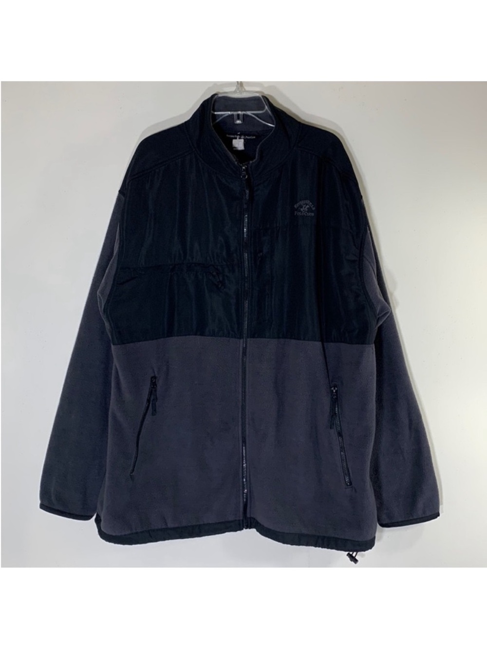 Beverly Hills Polo Club Two-Tone Black & Charcoal Full-Zip Jacket